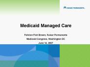 Medicaid Managed Care