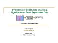 Evaluation of Supervised Learning Algorithms on Gene Expression Data CSCI 6505 Machine Learning PowerPoint PPT Presentation