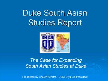 Duke South Asian Studies Report