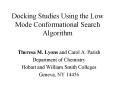 Docking Studies Using the Low Mode Conformational Search Algorithm PowerPoint PPT Presentation