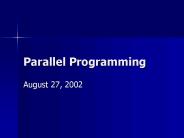 Parallel Programming