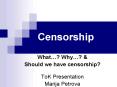 Censorship PowerPoint PPT Presentation