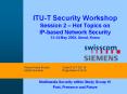 ITU-T Security Workshop Session 2  PowerPoint PPT Presentation