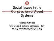 Social Issues in the Construction of Agent Systems