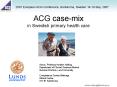 ACG casemix in Swedish primary health care PowerPoint PPT Presentation