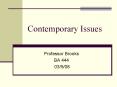 Contemporary Issues PowerPoint PPT Presentation