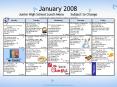 January 2008 Junior High School Lunch Menu Subject to Change PowerPoint PPT Presentation