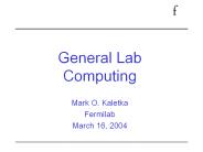 General Lab Computing