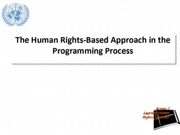 The Human RightsBased Approach in the Programming Process