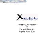 The HIPAA Colloquium