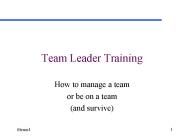 Team Leader Training
