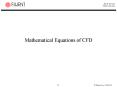 Mathematical Equations of CFD PowerPoint PPT Presentation