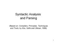 Syntactic Analysis