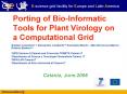 Porting of BioInformatic Tools for Plant Virology on a Computational Grid PowerPoint PPT Presentation