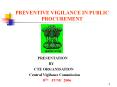 PREVENTIVE VIGILANCE IN PUBLIC PROCUREMENT PowerPoint PPT Presentation