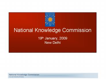National Knowledge Commission