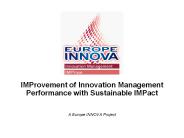 IMProvement of Innovation Management Performance with Sustainable IMPact