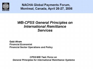 NACHA Global Payments Forum,