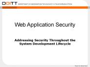 Web Application Security