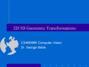 2D/3D Geometric Transformations