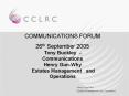 COMMUNICATIONS FORUM PowerPoint PPT Presentation