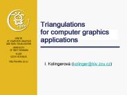 Triangulations for computer graphics applications