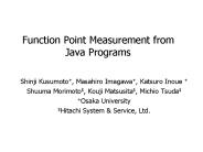 Function Point Measurement from Java Programs