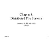 Chapter 8: Distributed File Systems