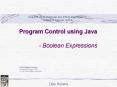 Program Control using Java - Boolean Expressions PowerPoint PPT Presentation