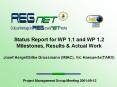 Status%20Report%20for%20WP%201.1%20and%20WP%201.2%20Milestones,%20Results%20 PowerPoint PPT Presentation