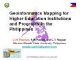 Geoinformatics Mapping for Higher Education Institutions and Programs in the Philippines PowerPoint PPT Presentation
