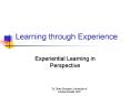 Learning through Experience PowerPoint PPT Presentation