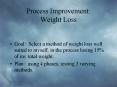 Process Improvement: Weight Loss PowerPoint PPT Presentation