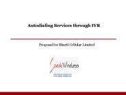 Autodialing Services through IVR