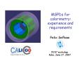 MGPDs for calorimetry: experience and requirements PowerPoint PPT Presentation