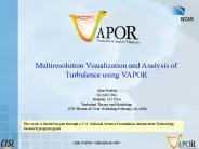 Multiresolution Visualization and Analysis of Turbulence using VAPOR