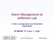 Alarm Management at Jefferson Lab