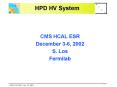 HPD HV System PowerPoint PPT Presentation
