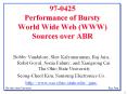97-0425 Performance of Bursty World Wide Web (WWW) Sources over ABR PowerPoint PPT Presentation