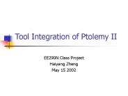 Tool Integration of Ptolemy II