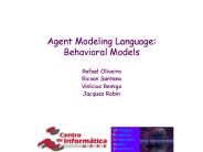 Agent Modeling Language: Behavioral Models