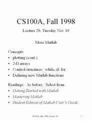 CS100A, Fall 1998