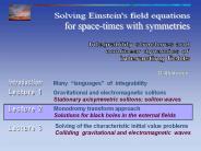 Solving Einstein's field equations