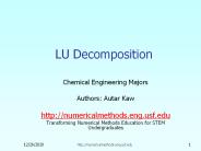 LU Decomposition