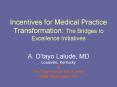 Incentives for Medical Practice Transformation: The Bridges to Excellence Initiatives PowerPoint PPT Presentation