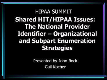 HIPAA SUMMIT
