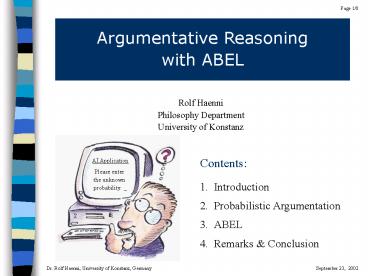 Argumentative Reasoning with ABEL
