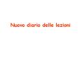 Nuovo diario delle lezioni PowerPoint PPT Presentation