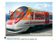 Is the Gautrain the solution?