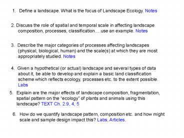 Landscape Fragmentation